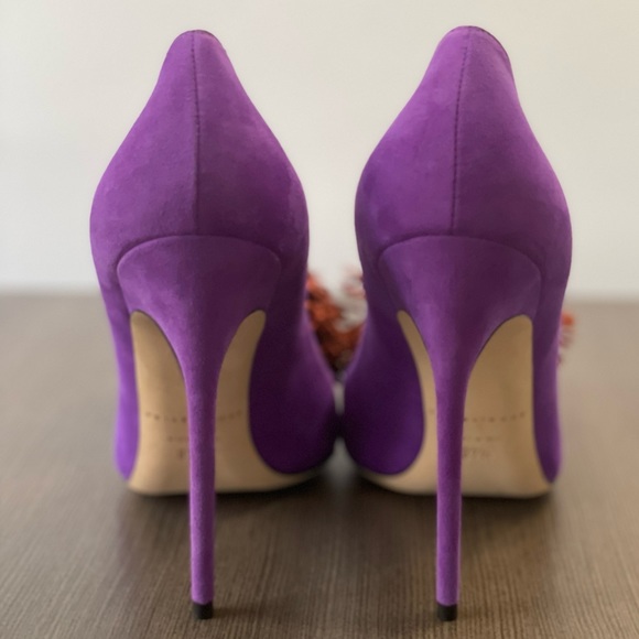 Brian Atwood Alis Pom Pom Pump, Size US 7.5 - Picture 5 of 6